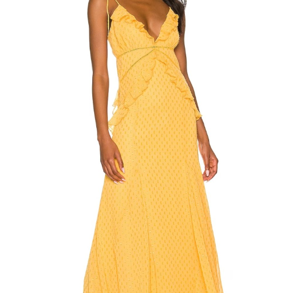 Lovers and Friends Janet Gown Yellow Maxi Size S